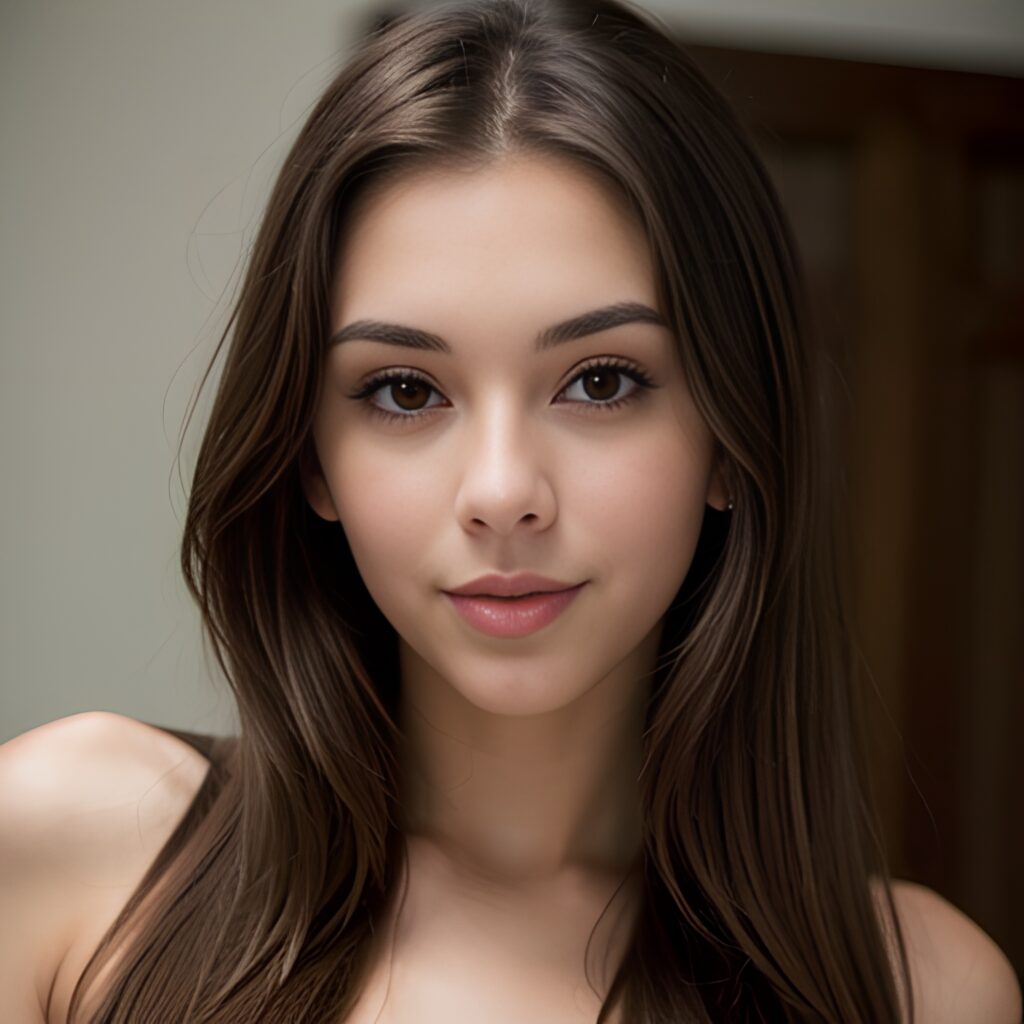 brunette woman long hair indian perfect boobs 