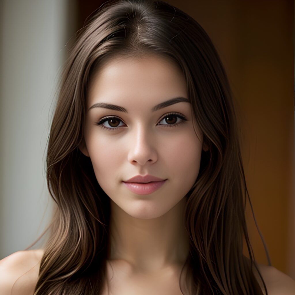 perfect boobs indian long hair brunette woman 